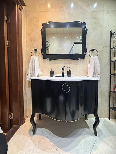 Hamam üçün dekorativ mebel dəsti - Stil: klassik/retro dizayn, qara