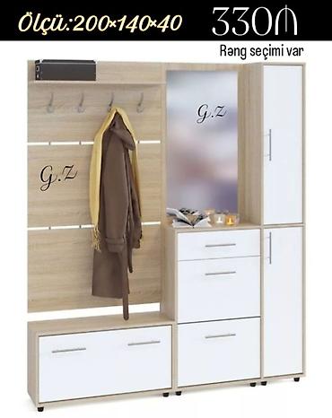 tut: Dəhliz üçün çoxfunksiyalı dolab-komplekt - Ölçü: 200×140×40 sm - Rəng — 1