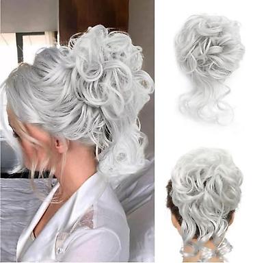 Perike i klipse: Naziv: Umetak/punđa od sintetičke kose – kovrdžava, brza frizura — 2