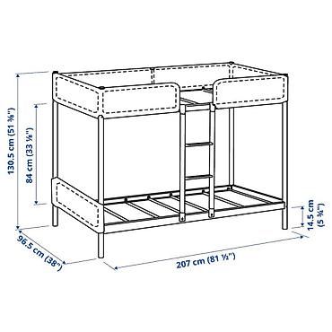 Мебель: IKEA, Двухъярусная металлическая кровать для детской комнаты. И 2 — 6