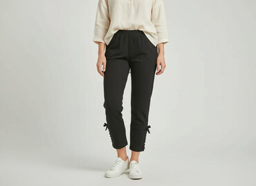 spodnie ze ściągaczami damskie bershka: 3/4 Trousers for women, size S