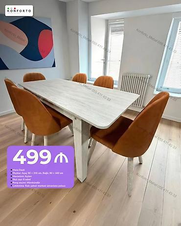 Açılan masa dəsti - Masa mexanizmi: açılan - Ölçülər: açıq 90×200 sm