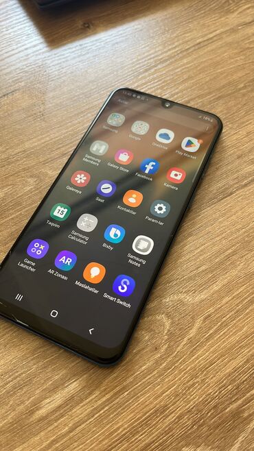 сотовый телефон флай: Samsung Galaxy A50, 64 GB, rəng - Göy, Zəmanət, Qırıq, Face ID