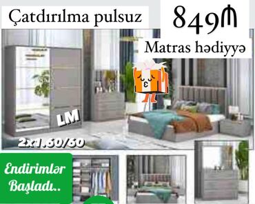 Sifarişlə salon mebeli: *Yataq dəsti* *Sifarişlə və yeni* Qiymət : *849₼* Dəstə daxildir