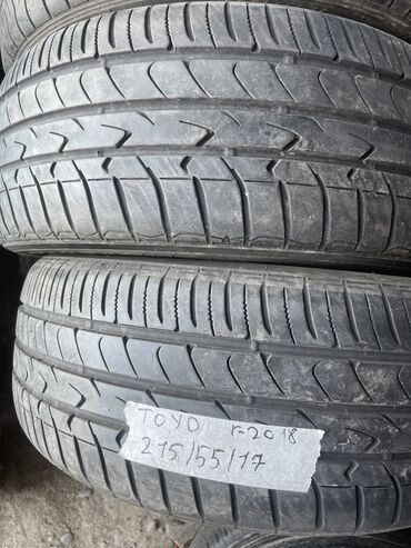 Шины: Шины 215 / 55 / R 17, Лето, Б/у, Пара, Легковые, Япония, Toyo