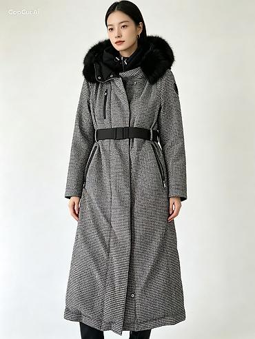 lagerfeld: Пуховик, Длинная модель, Германия, С поясом, S, M — 1