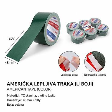 KMT Tkanina traka – zelena 3283702 Univerzalna američka lepljiva