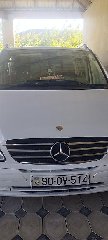 mercedes şəkilləri: Mercedes‑Benz Vito, ağ rəngli miniven. Avto sifariş 8+1 vito — 1