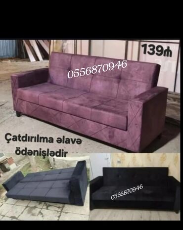 Divanlar: Di̇van-kravat, Açılan, Bazasız, Vеlur parça, Ödənişli çatdırılma — 5