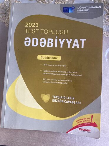 Testlər: Ədəbiyyat Testlər 11-ci sinif, DİM, 1-ci hissə, 2023 il