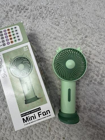 мини винтеляторы: Портативный ручной вентилятор Mini Fan (зеленый) - Компактный — 2