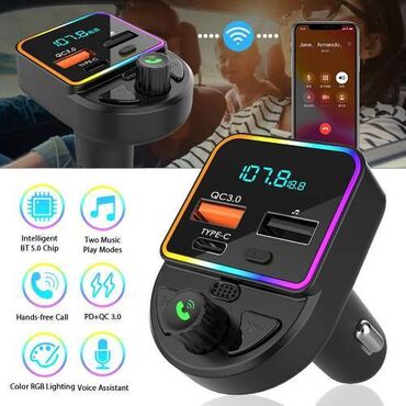 Bluetooth 5.0 FM Transmitter, Dual USB x1 Port Support Quick Charge
