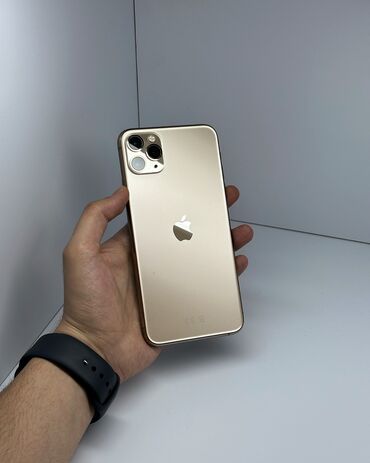 Apple iPhone: IPhone 11 Pro Max, 256 GB, Matte Gold, Zəmanət, Simsiz şarj, Face ID