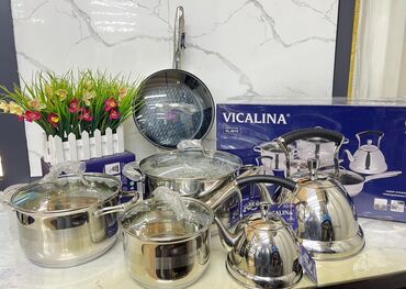 молоко домашнее: Набор кухонной посуды VICALINA VL-3015 Состав: - 3 кастрюли из