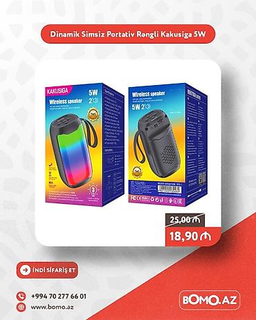 elektronika 302: Yüksək keyfiyyətli. 🔥 Dinamik Simsiz Portativ Rəngli Kakusiga 5W ✅ — 1