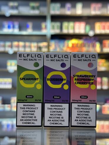 qelyan vape: Elflio(Elfbar) 30ml 5% Dad çeşidləri: 1.Vişnə Kola 2.Çiyələk Kivi