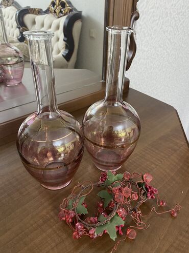 ваза стеклянная: Очень красивые графины 2 шт СССР