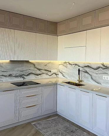 Sifarişlə mətbəx mebeli: Sifarişlə mətbəx dəsti, Özü çəkən petlələr, Mat laminat, Kredit yoxdur, Pulsuz çatdırılma, Rayonlara çatdırılma — 3