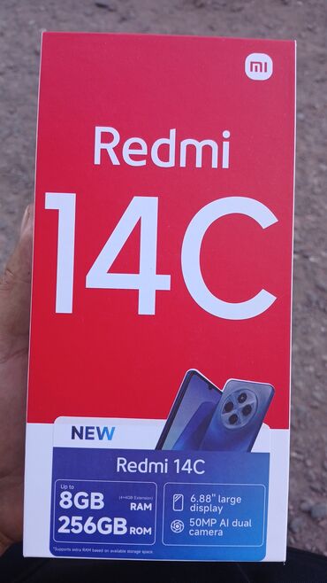 электронная фоторамка: Redmi, Redmi 14C, Жаңы, 256 ГБ, түсү - Кара, 2 SIM