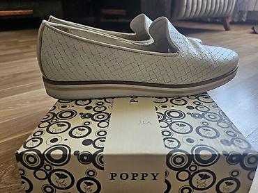 rezin bot: Poppy, Ölçü: 38.5, rəng - Ağ, İşlənmiş — 1