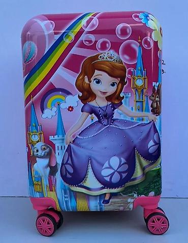 Rančevi, torbe i koferi: Dečiji kofer na točkiće – motiv princeze - Tvrda školjka sa sjajnom — 1