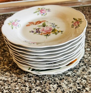 Kasalar: Kasalar, 6 ədədli dəst, rəng - Göy, Farfor, SSRİ — 23