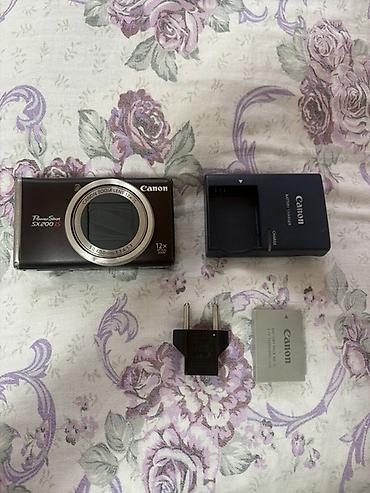 на аккумуляторе: Canon PowerShot SX200 IS — старая винтажная камера все работает без — 1