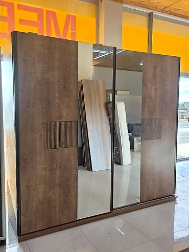 masaüstü ofis seti: Selin ✨ Dolab • Model: Sürgülü qapılı geyim dolabı • Material və — 1