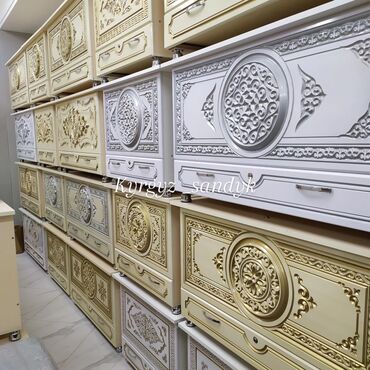 Сундуки: Сундук, Новый, Для приданого невесты, Дерево, цвет - Белый — 5