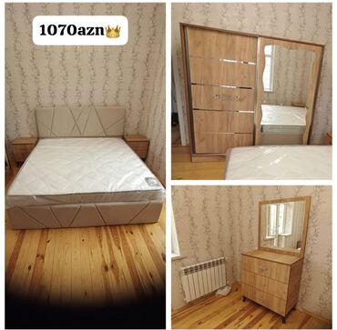 Yataq otağı dəstləri: İkinəfərlik çarpayı, Termo, Dolab, 2 tumba, Azərbaycan, Yeni — 5