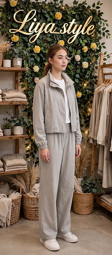 Спортивная одежда: Спортивный костюм, Ветровка, Корея, На молнии, M, L, XL — 3