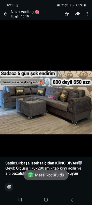 iwlenmiw dikt: Künc divan, Qonaq otağı üçün, Bazalı, Açılan