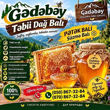 🍯🏔️ GƏDƏBƏYİN DAĞLARINDAN – TƏBİİ DAĞ BALI! 🐝🌿 ✨ Təbiətin saf dadı