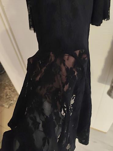 Haljine: Elegantna crna večernja haljina od čipke NOVOOO - Model: duga — 9