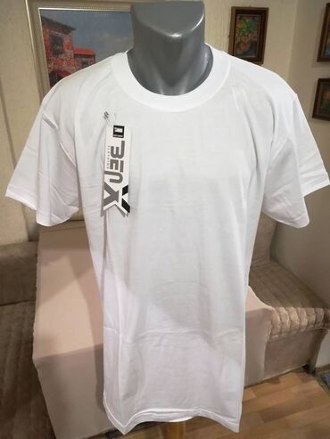 Ostala muška obuća: Nova muska pamucna majica-potkosulja Benx Bela 3XL. Turska. Odlicna
