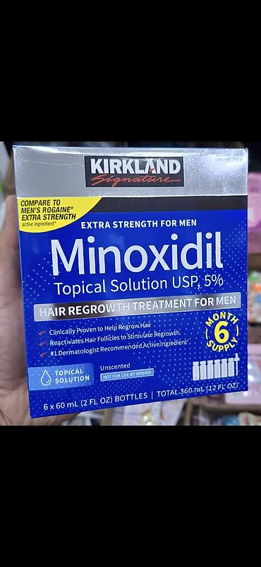Şəxsi əşyalar: Kirkland Signature Minoxidil 5% Topikal Məhlul – Kişilər üçün saç — 1