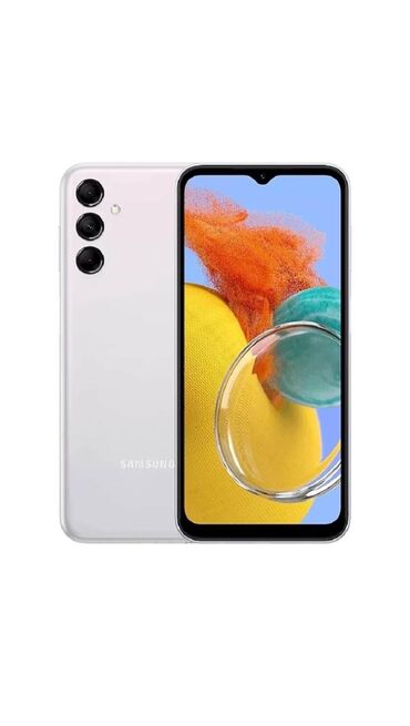 samsung galaxy tab a: Samsung Galaxy M14 5G, 128 ГБ, цвет - Белый, Отпечаток пальца, Две SIM карты