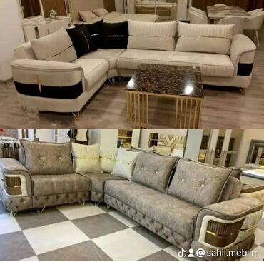 Divan və kreslo dəstləri: Künc divan, Pufik, Bazasız, Açılmayan — 27