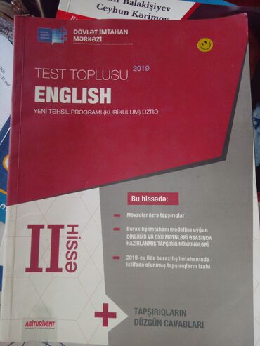 azərbaycan dili test toplusu 2 ci hissə cavabları 2019: İngilis dili Testlər 10-cu sinif, 2-ci hissə, 2019 il