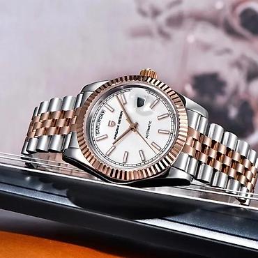 Ručni satovi: PAGANI DESIGN PD-1752 - 36mm - Bela - Rolex Day-Date Homage Potpuno — 2