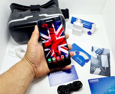 мобильные телефоны ми: Samsung Galaxy S7 Edge Duos, Б/у, 128 ГБ, цвет - Черный, 2 SIM, eSIM