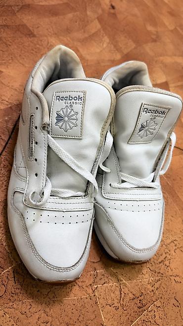 reebok 42: Мужские кроссовки, 43, Reebok, Б/у, цвет - Белый, Платная доставка — 10