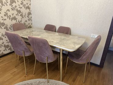 ikinci el stol stul desti: Qonaq otağı üçün, Yeni, Açılan, 6 stul