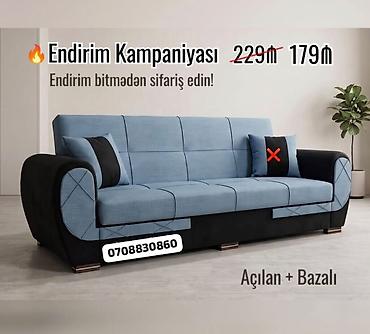 Açılan və bazalı divan - Model: açılan mexanizmli, yuxu funksiyalı -