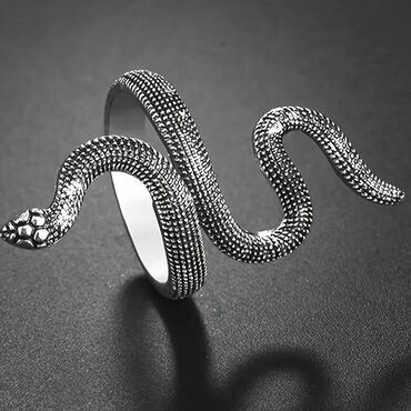 Prstenje: 🌟Prsten u obliku zmije – modni statement dodatak Prsten zmija Podesiv — 3