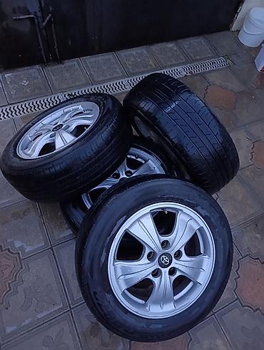 17 şam disk: Toyota orijinal yüngül lehimli disk + şin komplekti (4 ədəd) - — 3