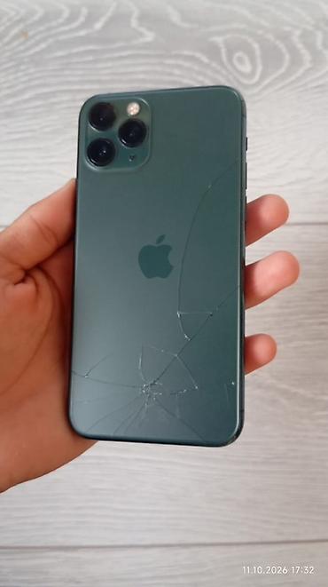 ноутбук apple цена бишкек: IPhone 11 Pro, Колдонулган, 256 ГБ, Matte Midnight Green, 85 % — 1