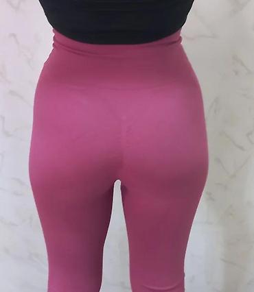 Helanke, biciklistički šortsevi: Ženske sportske helanke – visoki struk, bešavne - Boja: ciklama/roze — 1