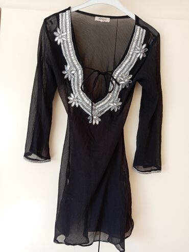 p. s prsluci: S (EU 36), Silk, Floral, color - Black
