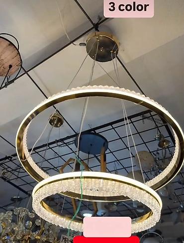 bacač diska: LED viseća luster-lampa sa dva prstena - Dizajn: moderni dvostruki — 1